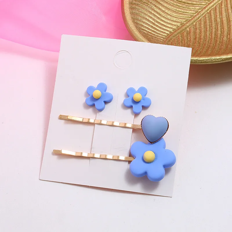 Новинка 2020 Детские милые клипсы для волос Цветные Цветочные аксессуары |