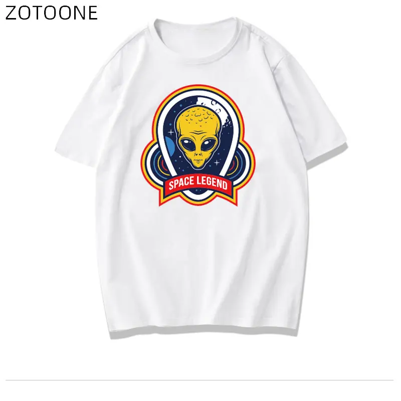 Нашивка ZOTOONE с инопланетянином космическим кораблем для одежды наклейки помощью