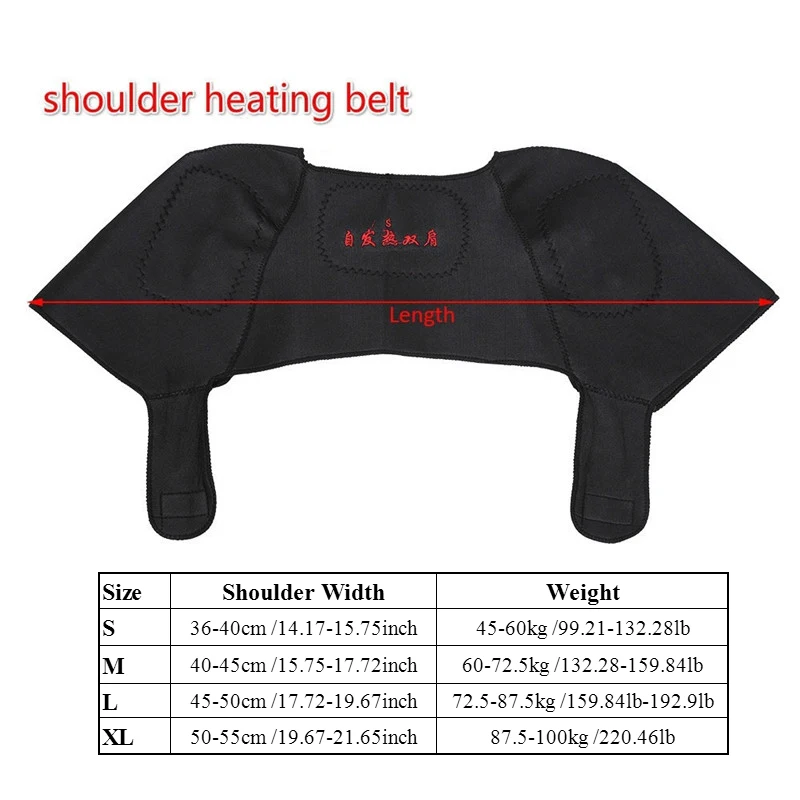 

Unisex Heat Therapy Pad Shoulder Protector Support Muscle Pain Relief Health Care Heating Belt Tourmaline Self Heating