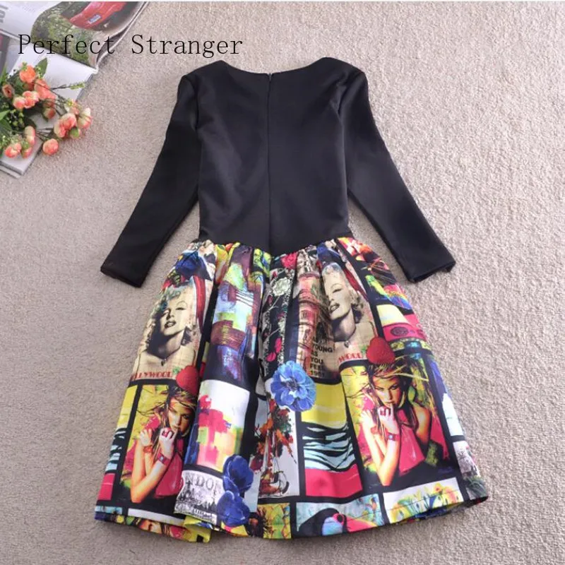 Осеннее Новое поступление высокое качество элегантное черное платье в западном