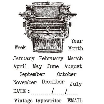 Printer Monthly Силиконовый прозрачный штамп границы тег фон шаблон штампы для скрапбукинга ручной работы карты журнальные записи украшения - Цвет: Printer Monthly