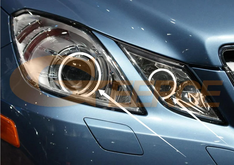 Отличные ультра яркие COB комплект светодиодов глаза ангела halo Кольца для Mercedes Benz E
