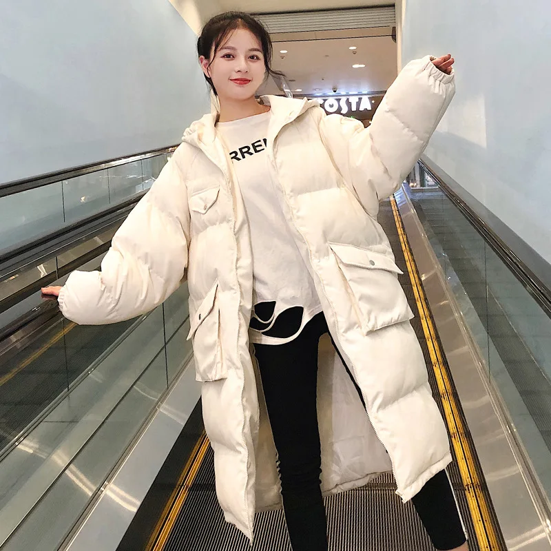 

Women's Long Down Jacket Loose Large Size Women's Winter Coat 2021 Down Jacket Female Keep Warm Women Winter Coat Solid Color