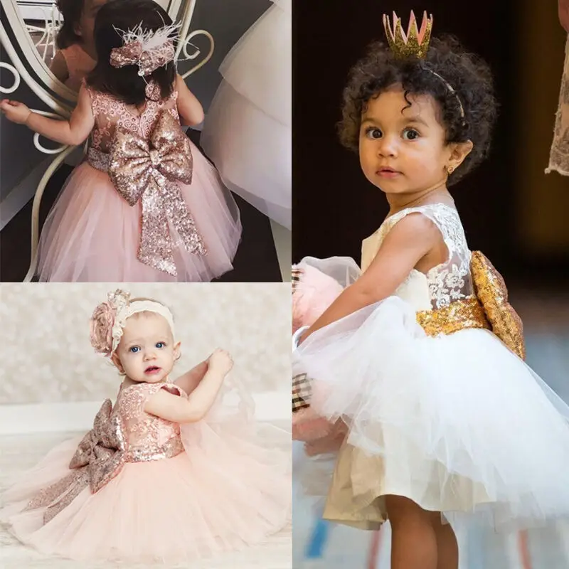 Newest Fashion Toddler Kids Girl Princess Dress Flower Wedding Party Pageant Formal Dresses images - 6