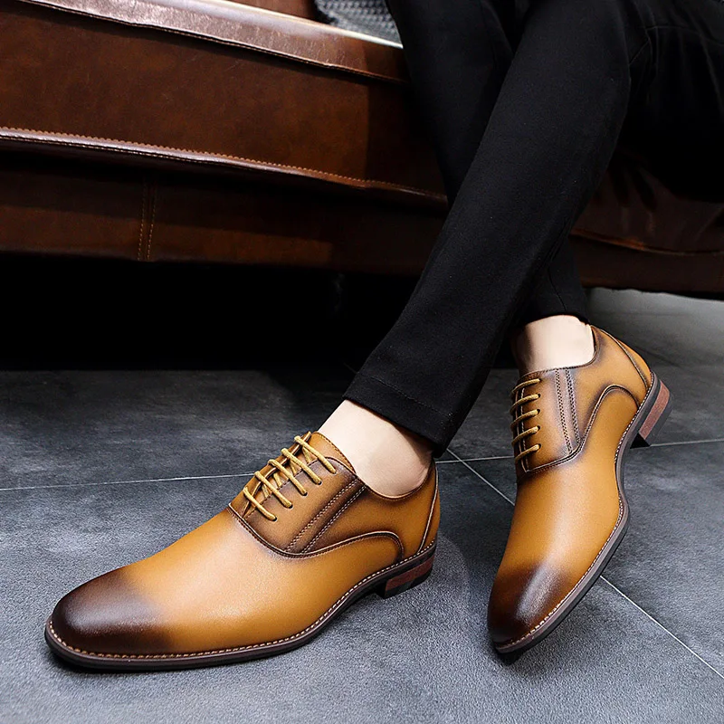 Туфли OZERSK мужские из натуральной кожи классические оксфорды на шнуровке