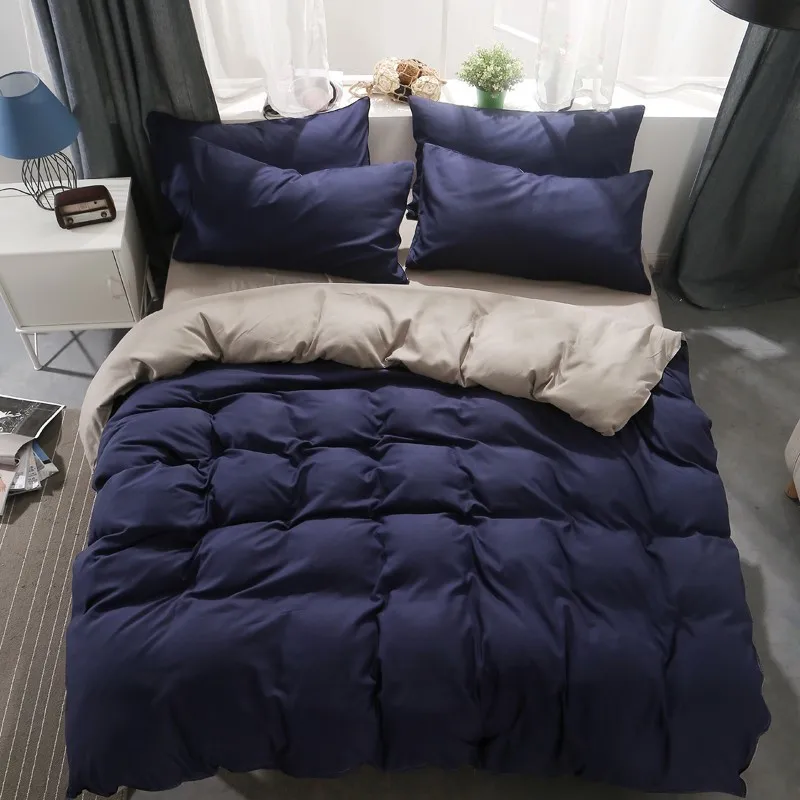 Простой однотонный Комплект постельного белья из микрофибры для мужчин и женщин