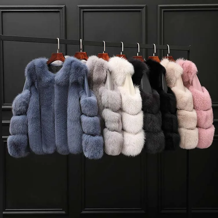 Rf1929 зимнее короткое пальто из натурального Лисьего меха Stlye FluffyReal, натуральная кожа, натуральный мех, куртка с длинным рукавом, женские пальто из натурального меха
