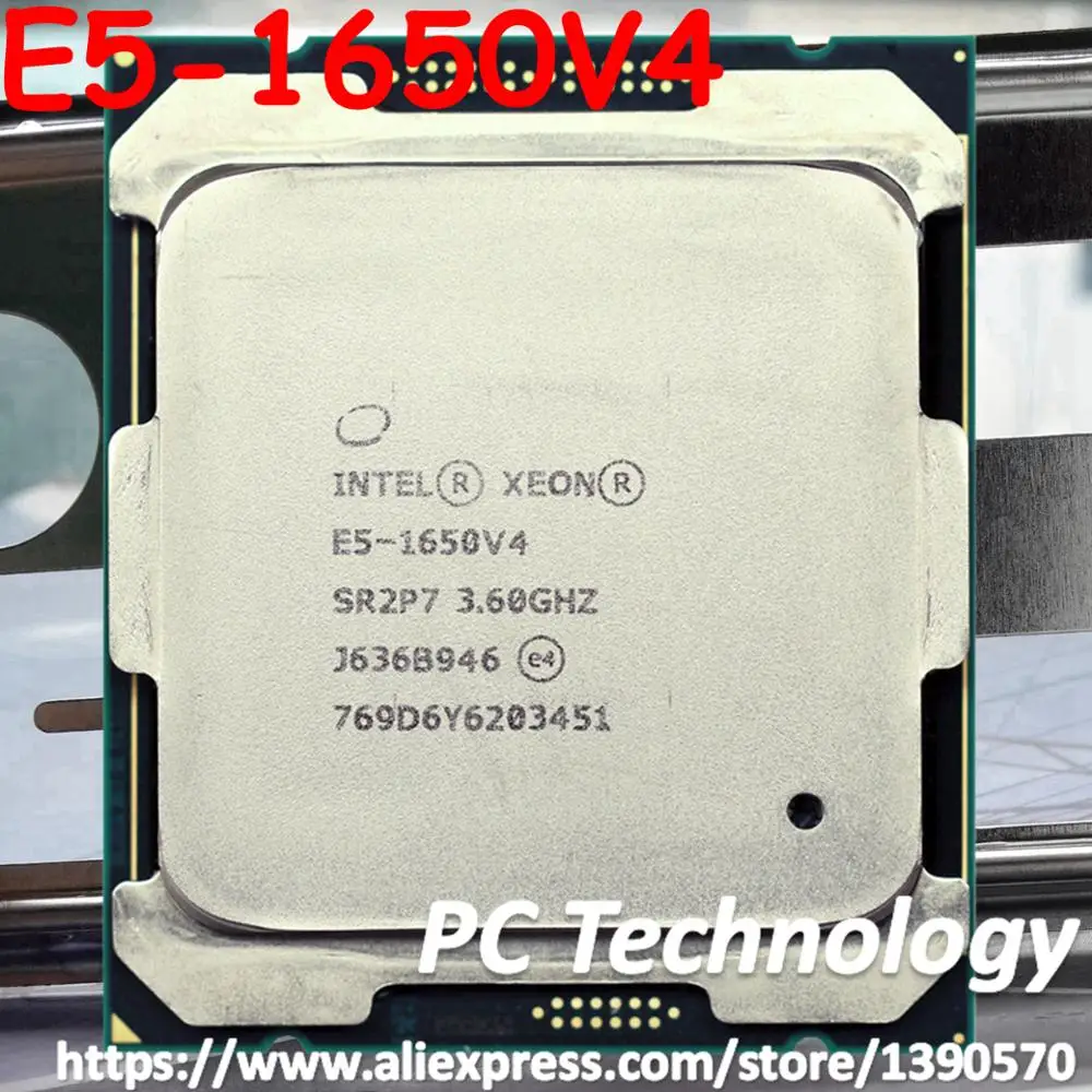 E5-1650V4 Original Intel Xeon QS Version E5 1650V4 3,6 GHZ 6-Core 15MB E5-1650 V4 140W E5 1650 V4 LGA2011-3 Freies verschiffen