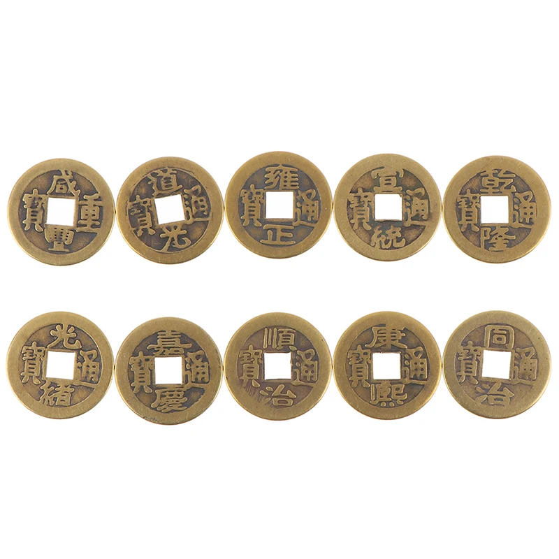 

1/10/100pcs Vintage Coins Red Chinese Knot Copper Feng Shui Wealth Success Lucky Charm Home Car Hanger