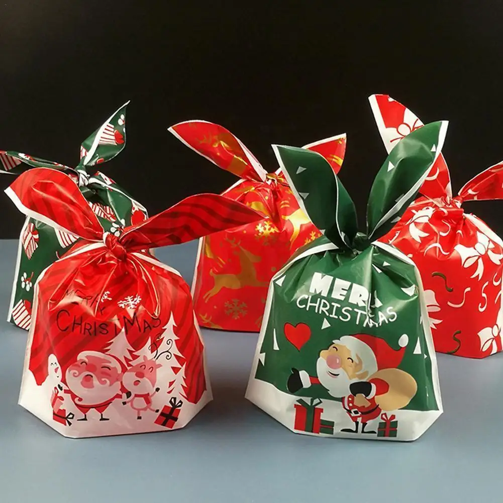 

Подарочные пакеты в виде Санта-Клауса, 50 шт., сумка для конфет с мультяшным принтом, конфет, бисквитов, конфет, конфет, конфеты для домашних но...