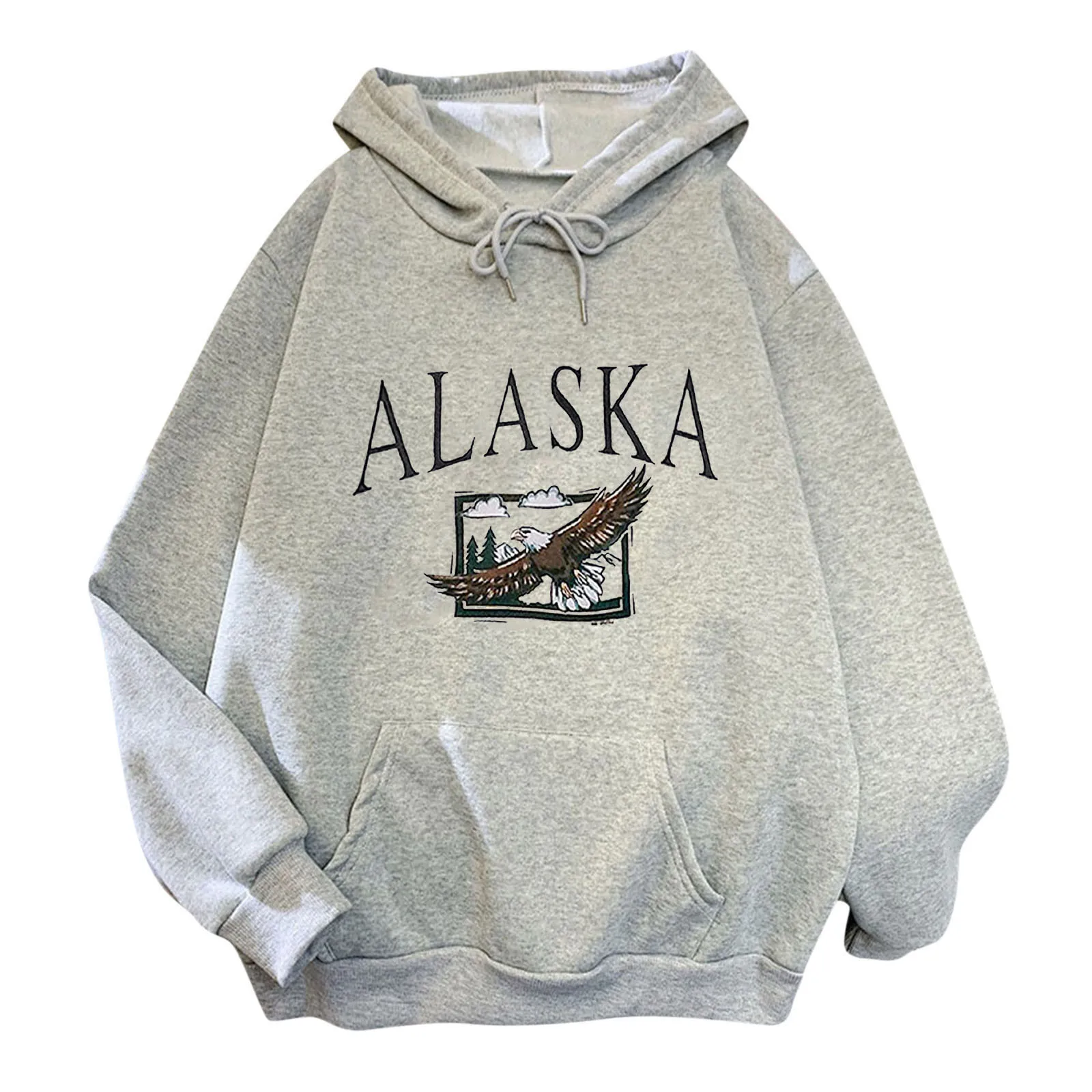 JAYCOSIN Women Sweetshirts Harajuku Print Long-sleeved Hoodies Sweatshirts Casual Blouse Hip Hop Cool Pullover Tops Streetwear
