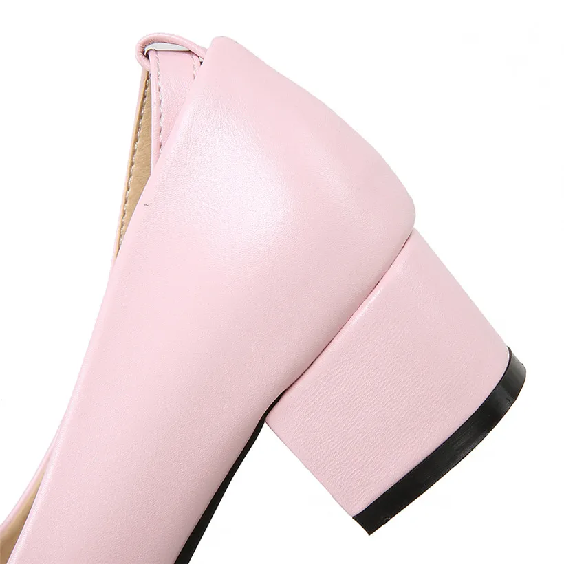 Милые женские туфли лодочки с бантом размера плюс Цвет розовый белый