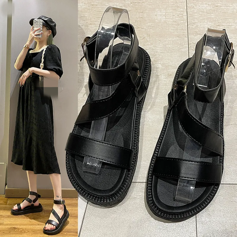 

Beige Heeled Sandals Female Shoe 2021 Women's Clogs Wedge Muffins shoe Espadrilles Platform Med Black Girls New Sports Fashion C