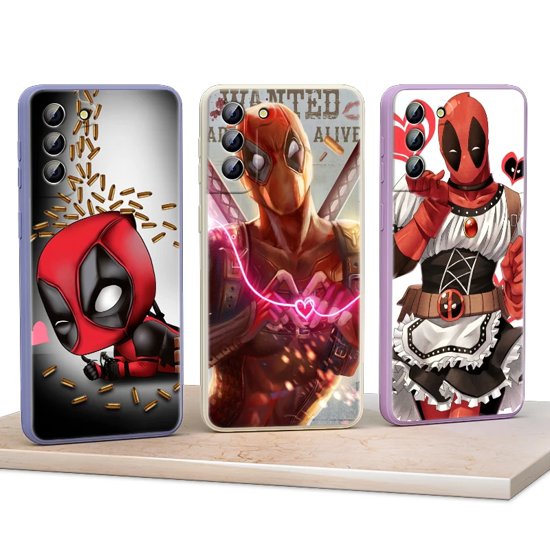 

Avengers Marvel Deadpool For Samsung Galaxy S21 S20 FE S10 Note20 Note10 Ultra Plus Lite Pro 5G Liquid Soft Phone Case