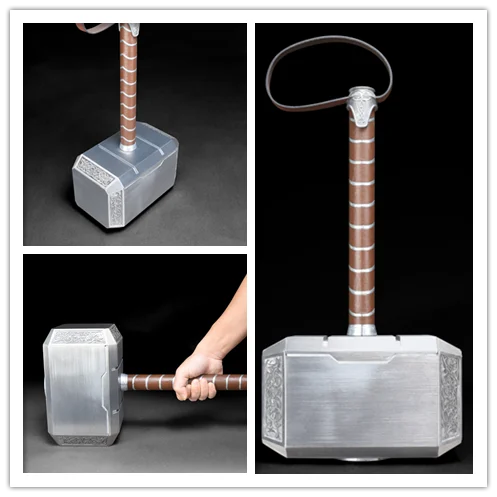 [Полностью металлический] игрушки Мстители Thor Hammer 1:1 Реплика Prop Mjolnir|Игровые
