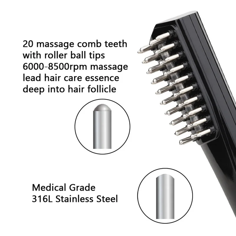 Электрическая массажная расческа Вибрационный массажер технология холодного