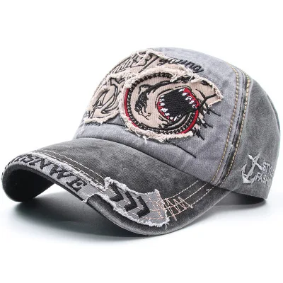 shark embroidery cotton Casquette Baseball Cap Adjustable Snapback Hats for men and women