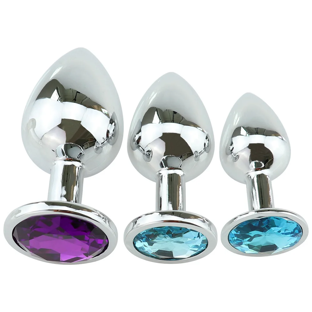 4pcs/set Stainless Steel Anal Plug Crystal Jewelry Round Butt Stimulator Sex Toys Dildo for Adult Game Bdsm Slave | Красота и