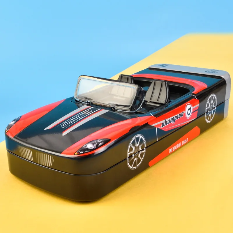 

2 Layers Metal Racing Car Pencil Case for Kindergarten Kids Primary School Student Gift Stionery For Boys Supplies Gifts