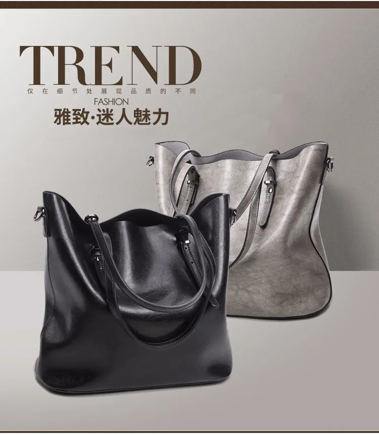 Новая женская сумка простая на плечо Высококачественная кожаная сумка-тоут