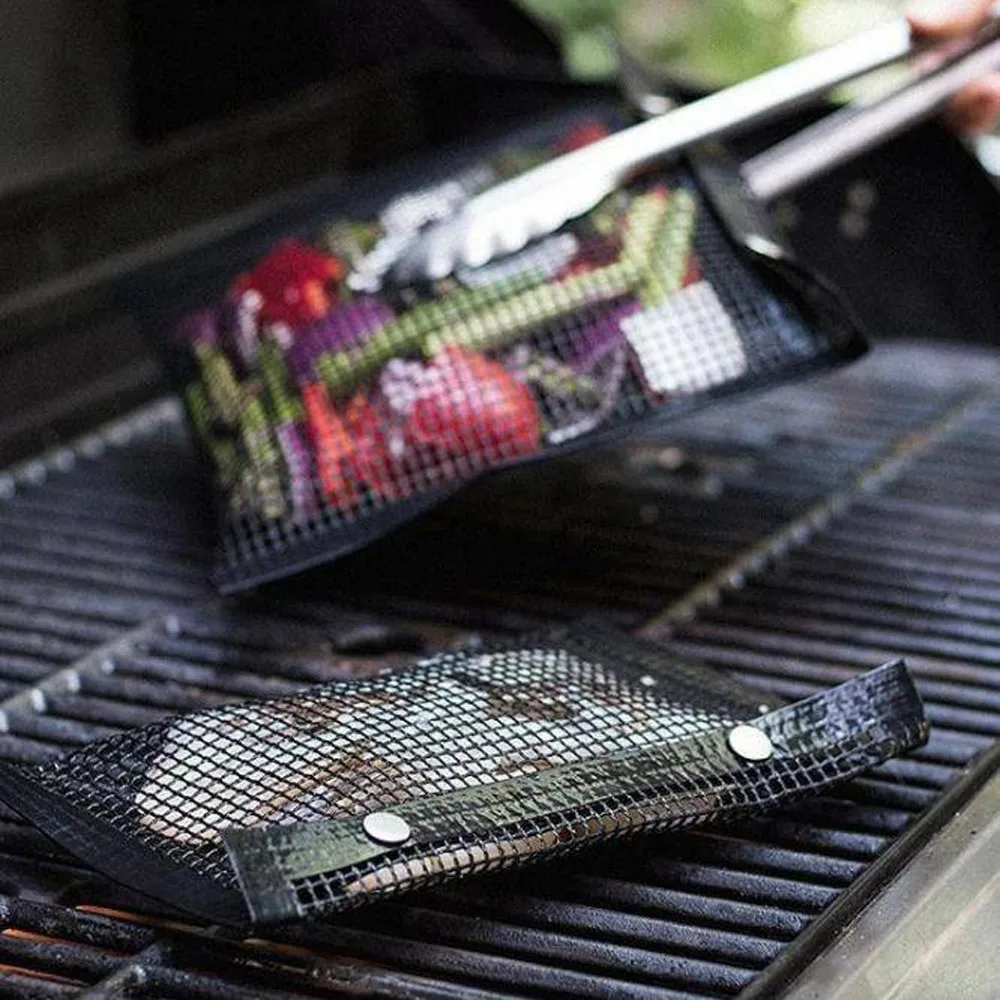 

Non-Stick Mesh Grilling baking accessories Bag Outdoor Picnic Tool Reusable and Easy to Clean Non-Stick BBQ Bake Bag