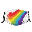 Радуга восклицательный знак ЛГБТ моющиеся для губ маска для лица с фильтрами против дымки пыли зимняя Защитная крышка респиратор для мужчин и женщин