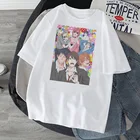 Футболка yarigin женская в стиле Харадзюку, смешная Повседневная Уличная одежда с размера плюс, Винтажная футболка с японским аниме принтом