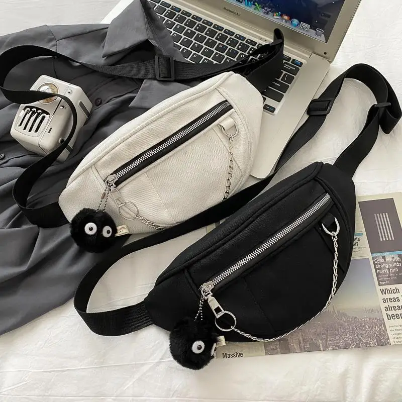 

Crossbody Bags For Women Japanese Dark Wind Simple Chest Bag Female Retro Versatile Port Style Waist Bag Student Messenger Bag