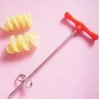 Овощи спиральная Ножи для украшения тортов картофеля нож для резки моркови, огурца, салат измельчитель ручной спираль винтовой стержень для нарезки резак спирализатор