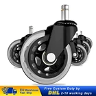 5 шт., вращающиеся ролики для офисных стульев, 75 мм