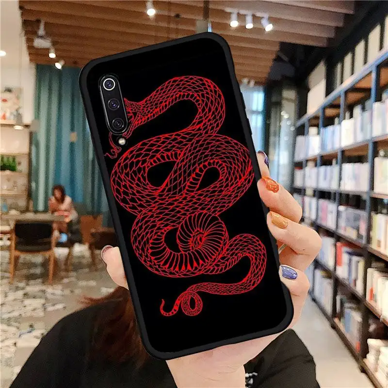 

Snake Hand animal Flower Pattern Phone Case black For Xiaomi Redmi mi note 7 8t 9 9t 9s 8 10 10t 11 pro lite K20 max 3