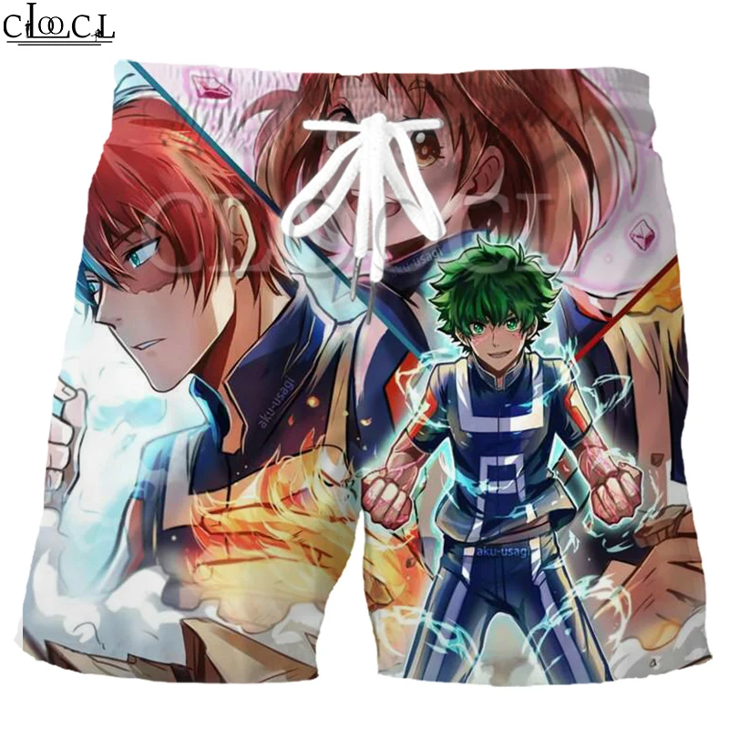 

CLOOCL Japanese Anime My Hero Academy Shorts for Men 3D Print Fashionable 2021 New Summer Leisure Hip Hop Sport Shorts