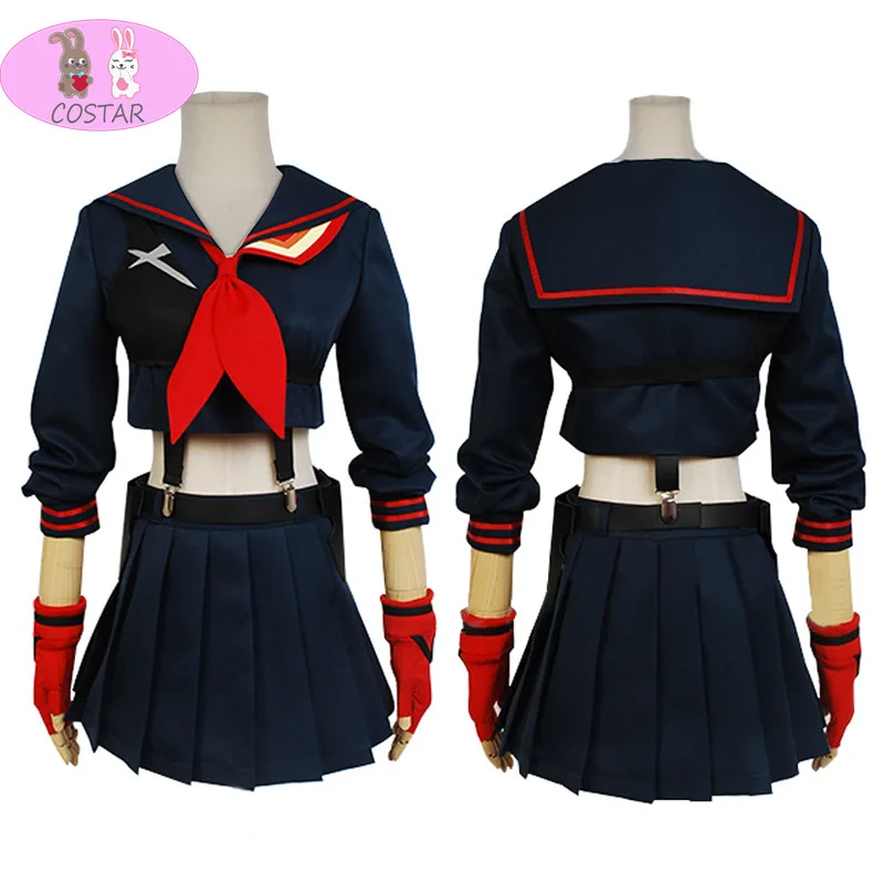 COSTAR японский аниме KILL La Matoi Ryuko косплей костюм футболка юбка перчатки школьная