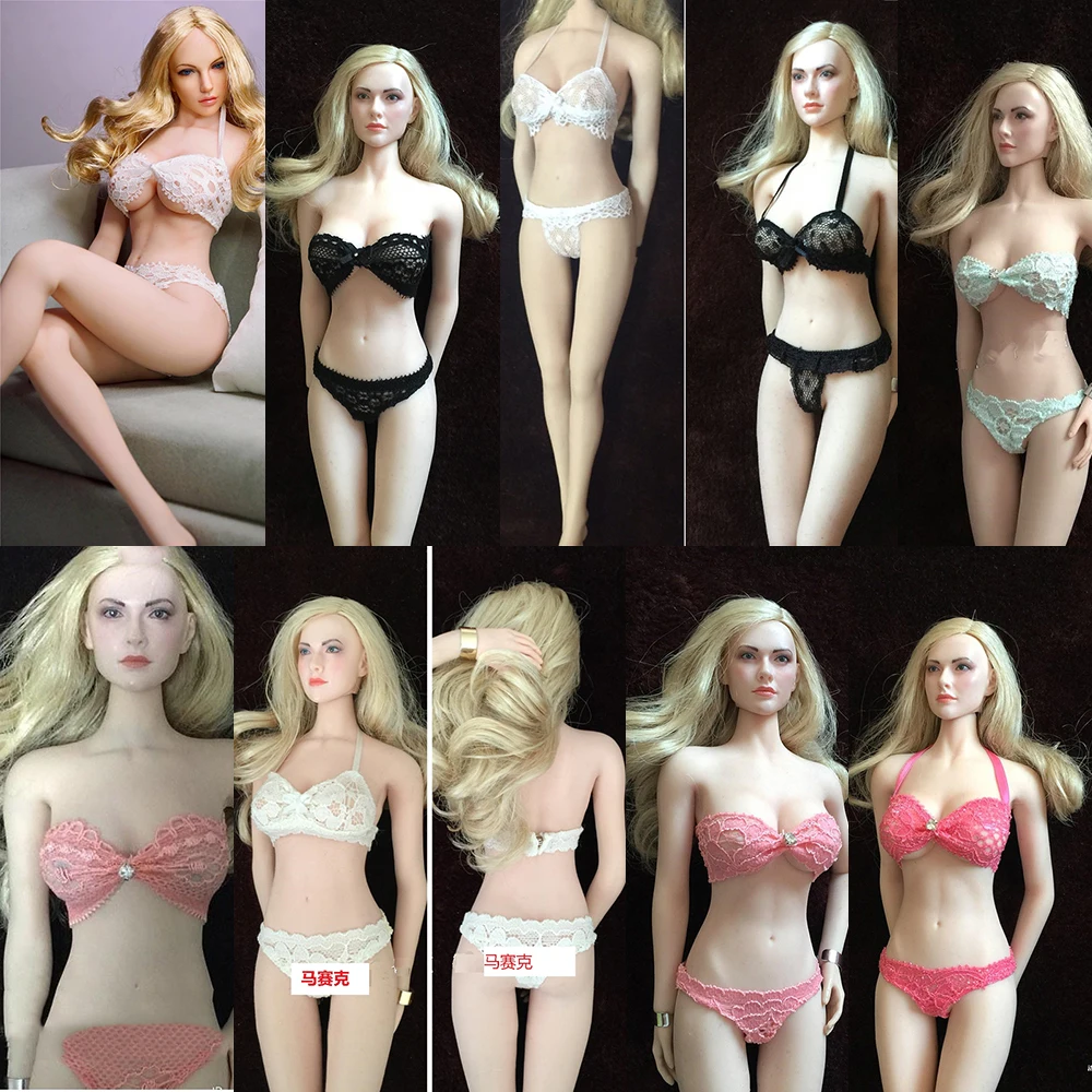 

1/6 Scale Sexy Female Figure Accessory Tights Lingerie Lace Underwear Panties Clothes Set Model for 12'' Largest Bust Body