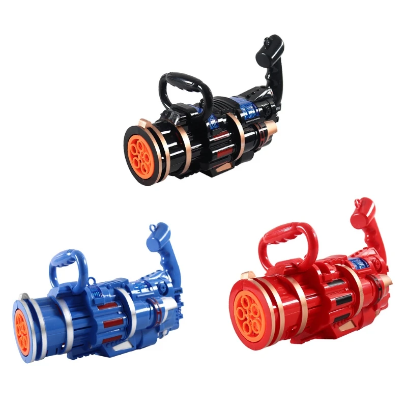 

Electric bubble blowing machine gun Music Light Gatling Toy Outdoor Interactive Bubble Blower Bubbler Bubble maker