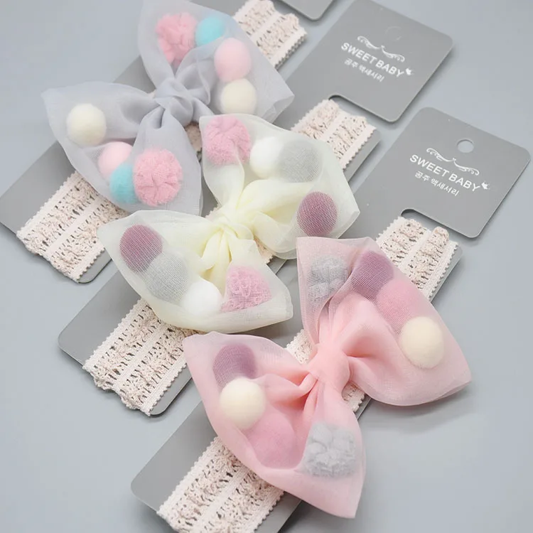 6 шт./компл. детская модная сетчатая пряжа Детские эластичные резинки для волос