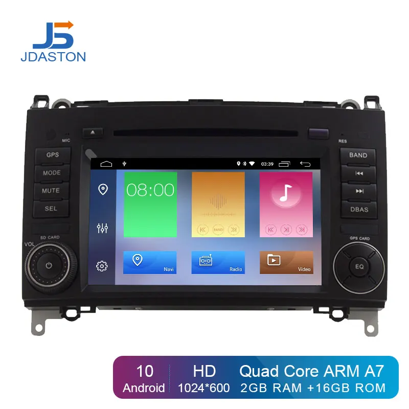 Автомобильный мультимедийный плеер JDASTON Android 10,0 для Mercedes Benz Sprinter B200 b-класс W245 B170 Viano Vito 2 Din радио gps автомобильный DVD