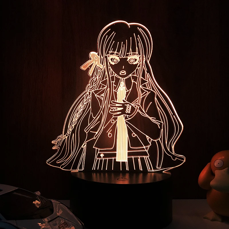 

3D Anime Lamp Danganronpa Kirigiri Kyouko Illusion Led Color Changing Nightlights Lampara For Bedroom Decoration