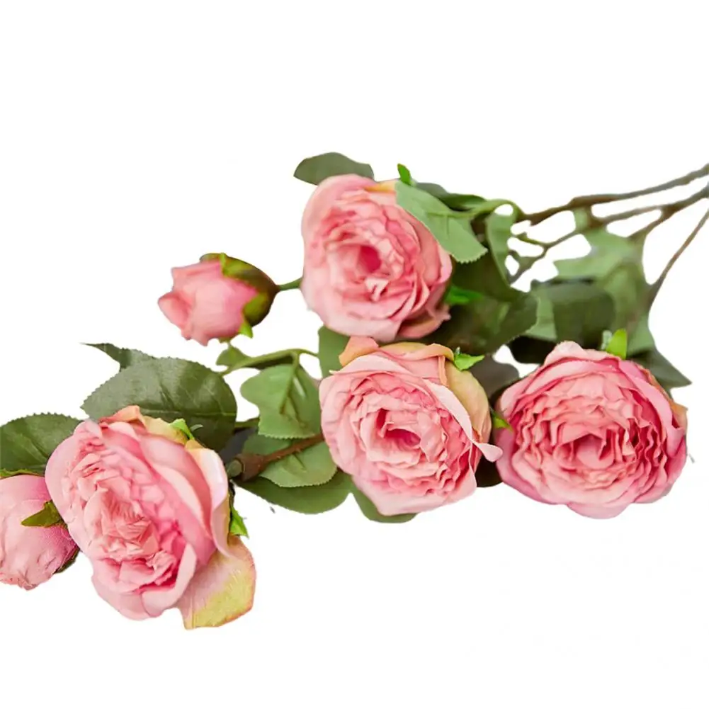 

Fadeless Widely Applied 6 Heads Real Touch Spring Flowers for Party