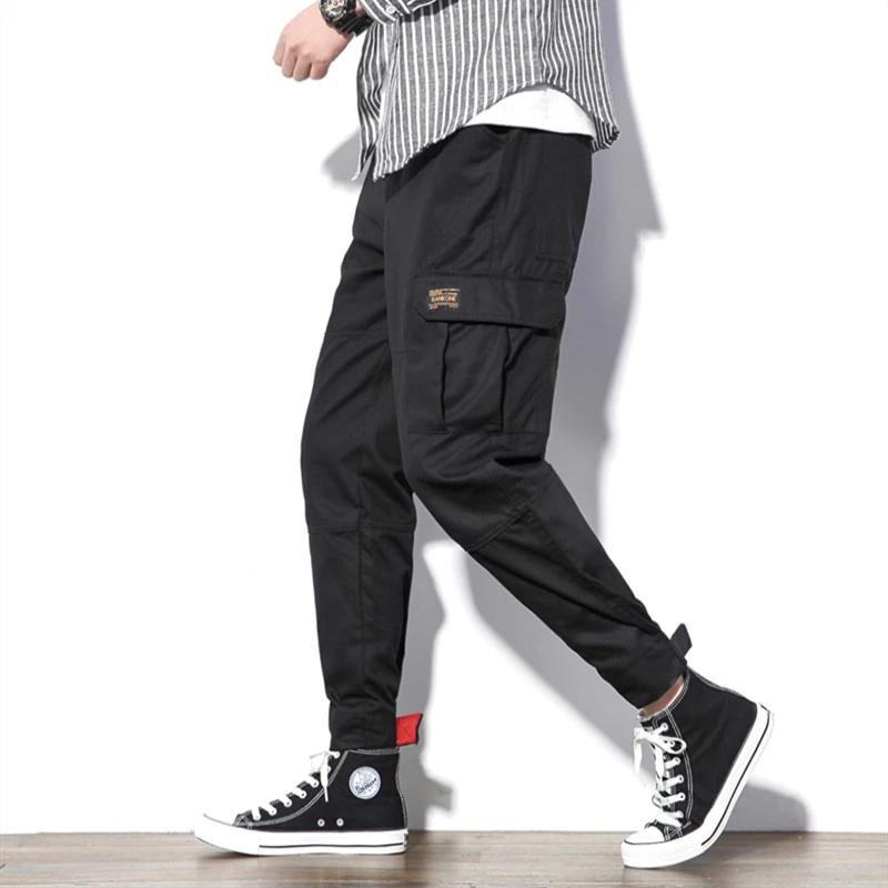 Брюки карго мужские хлопковые удобные штаны карандаш из полиэстера в стиле хип