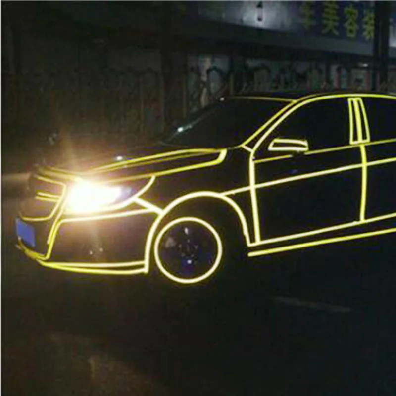 DIY Автомобильный Стайлинг Ночная Волшебная светоотражающая лента 1 см * 5 м