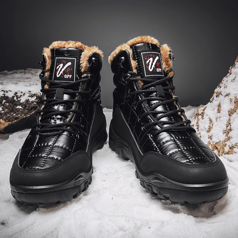 Классические брендовые кроссовки мужские высокие теплые меховые уличные