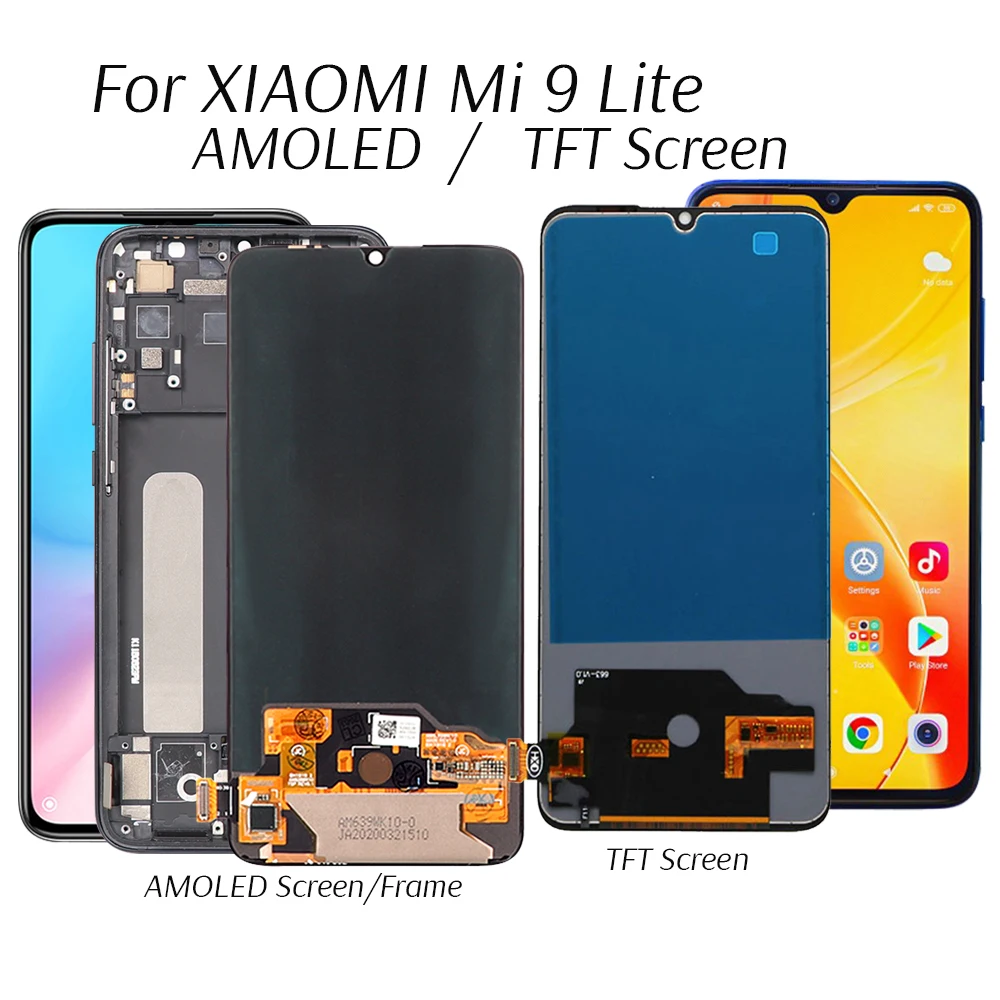 Amoled экран для Xiaomi Mi 9 Lite ЖК дисплей сменный сенсорный CC CC9 протестирован