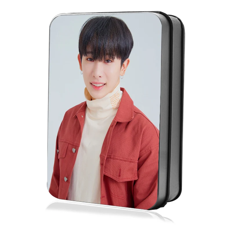 Kpop MONSTA X Shownu Won Ho Kihyun I.M Minhyuk фотография Поляроида Lomo карты Мода MONSTA X вентиляторы подарки металлический ящик 30 шт. карты