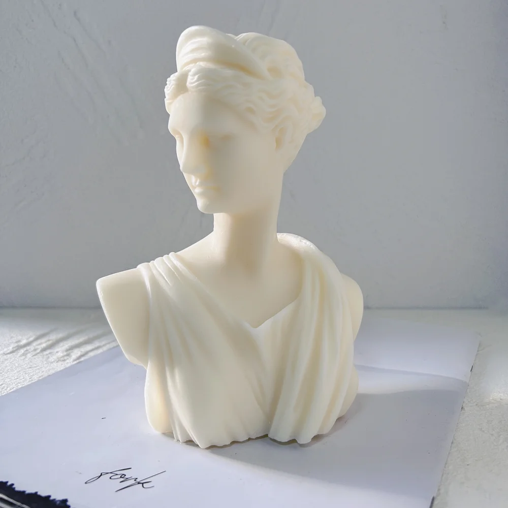 Греческая богиня бюст Artemis Diana силиконовая свеча статуя скульптура Римский Бог