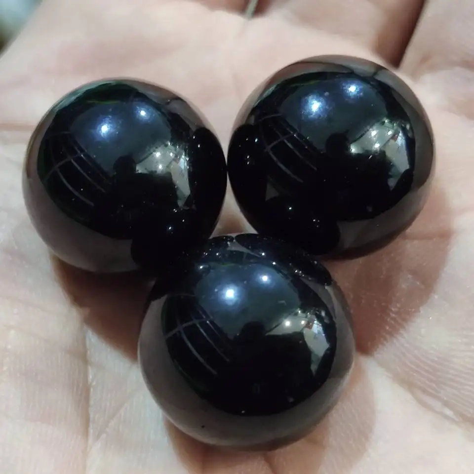 

20mm Natural Obsidian Quartz Crystal Sphere Ball Polished Healing