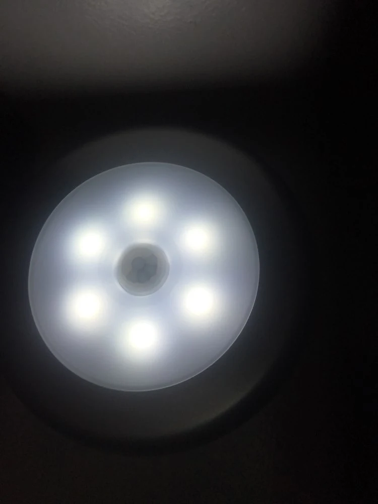 LumiParty датчик движения 6 светодиодный ночной Светильник магнитный беспроводной детектор светильник Настенный светильник Авто Вкл/Выкл шкаф цвет серебристый