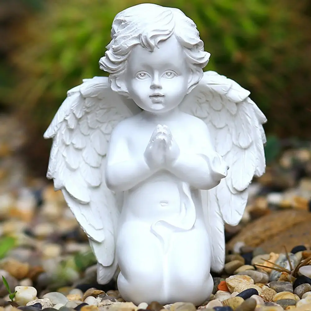 

Exquisite Angel Shape Statue Decor Handmade Good Carved Resin Statue Model for Home