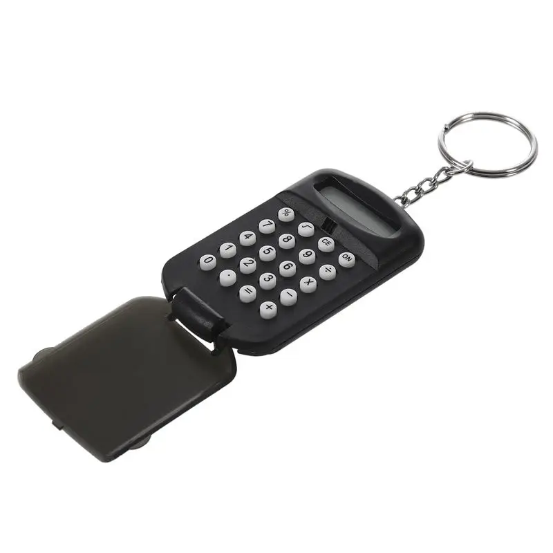 

Gray Plastic Casing 8 Digits Electronic Mini Calculator w Keychain