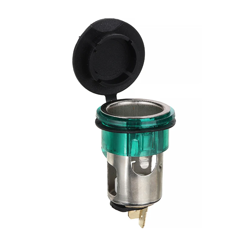 Новая зеленая медная нейлоновая розетка для автомобильного прикуривателя 12